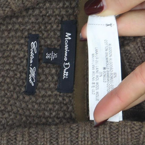 Massimo Dutti Women's Brown Wool Blend Sleeveless Knit Vest Size 8