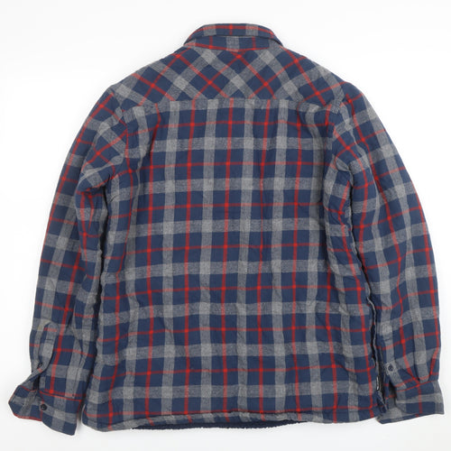 Trespass Men's Blue Check Flannel Lined Shirt Jacket Size S