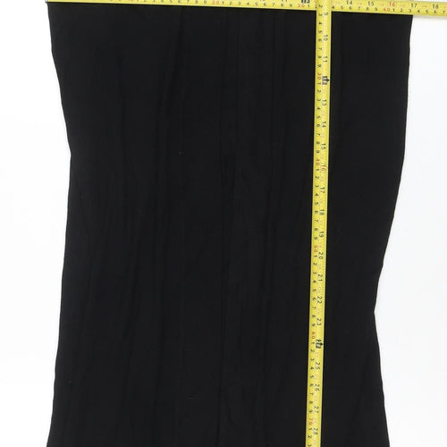 MNG Women's Black Viscose Longline Knit Cardigan 2XS