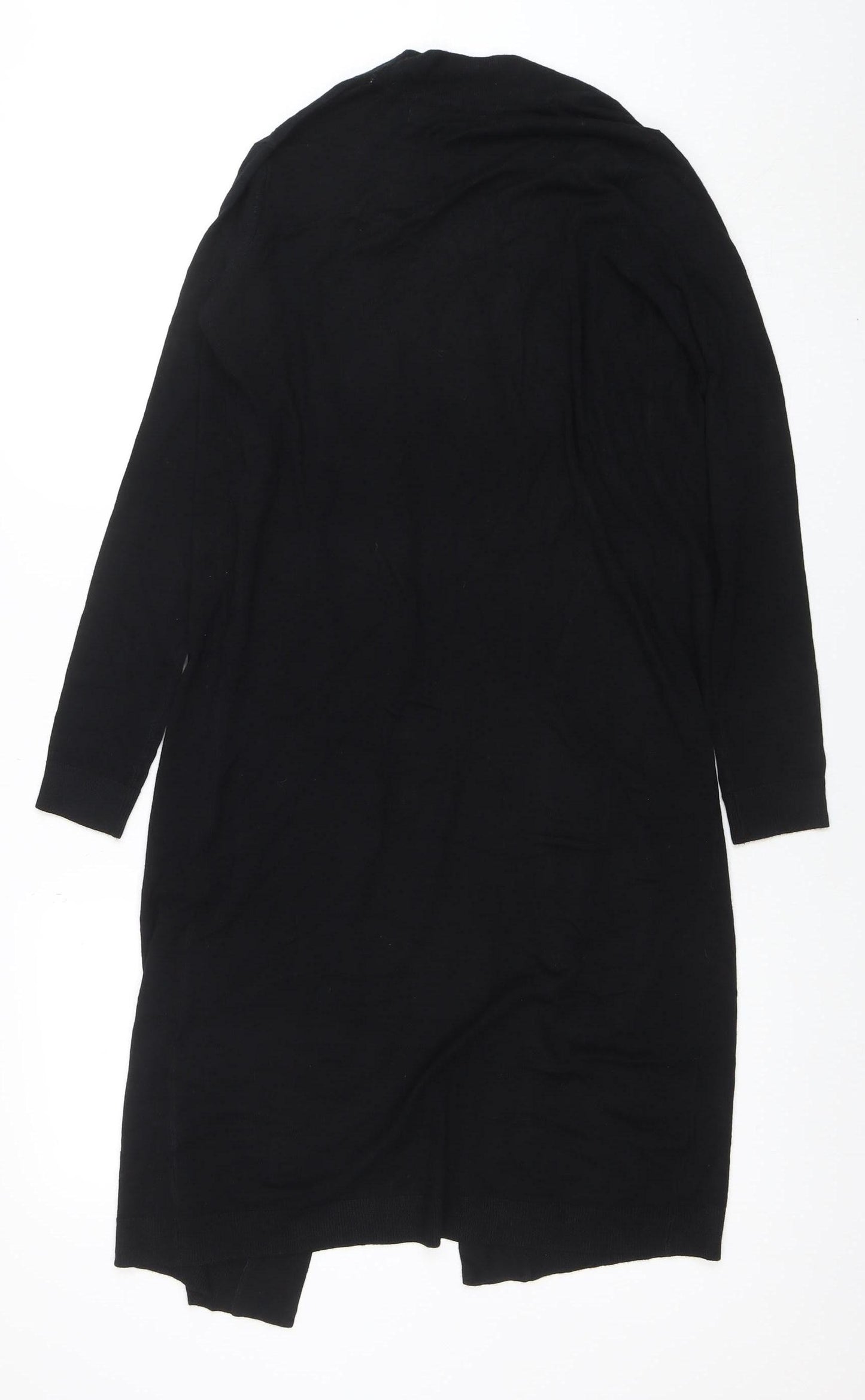 MNG Women's Black Viscose Longline Knit Cardigan 2XS