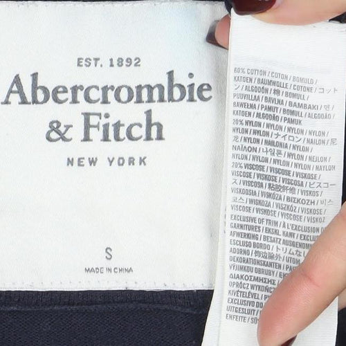 Abercrombie & Fitch Women's Blue Ruffle Edge Long Sleeve Cardigan Size S