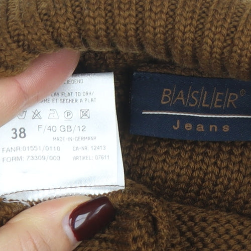 Basler Women Brown Wool Roll Neck Jumper Size 12
