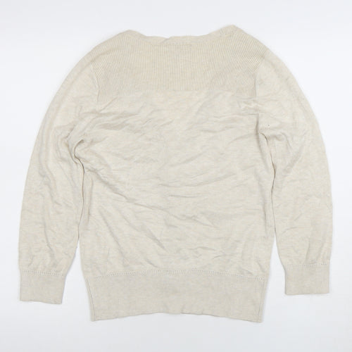 Red Herring Women’s Beige V-Neck Long Sleeve Cardigan Size 18