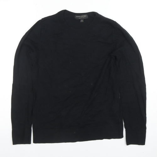 Banana Republic Men's Black XS Crew Neck Cotton Blend Jumper