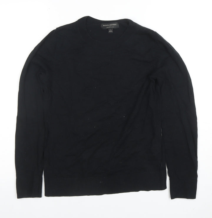 Banana Republic Men's Black XS Crew Neck Cotton Blend Jumper