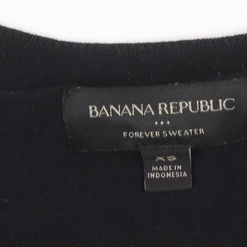 Banana Republic Men's Black XS Crew Neck Cotton Blend Jumper