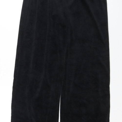 New Look Womens Black Wide-Leg Activewear Trousers Size 10