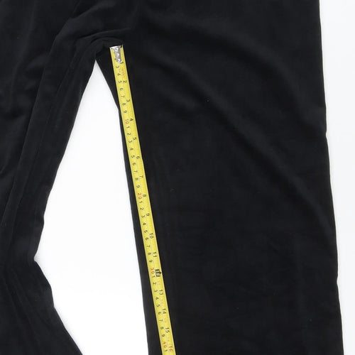 New Look Womens Black Wide-Leg Activewear Trousers Size 10