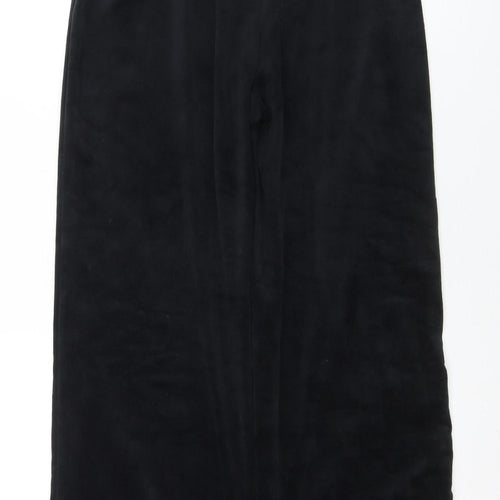 New Look Womens Black Wide-Leg Activewear Trousers Size 10