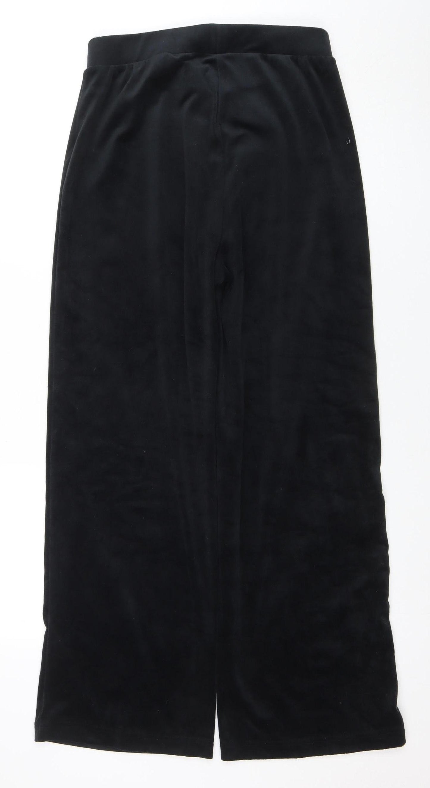 New Look Womens Black Wide-Leg Activewear Trousers Size 10