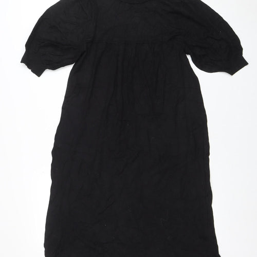 Esprit Women Black Knee Length Roll Neck Shift Dress M