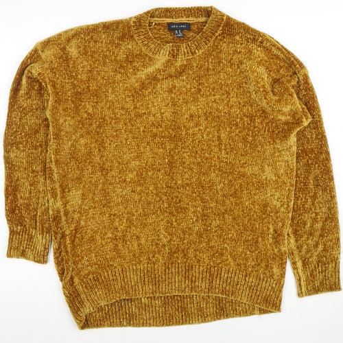 New Look Women's Brown Crew Neck Knit Pullover Jumper Size M