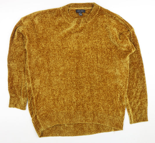 New Look Women's Brown Crew Neck Knit Pullover Jumper Size M