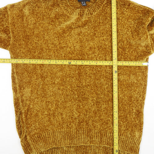 New Look Women's Brown Crew Neck Knit Pullover Jumper Size M