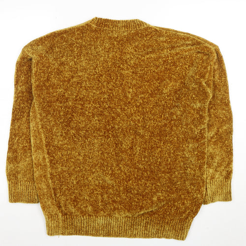 New Look Women's Brown Crew Neck Knit Pullover Jumper Size M
