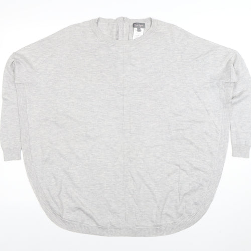 Frost and Leigh Women’s Grey Knit Tunic Long Sleeve Top Size S