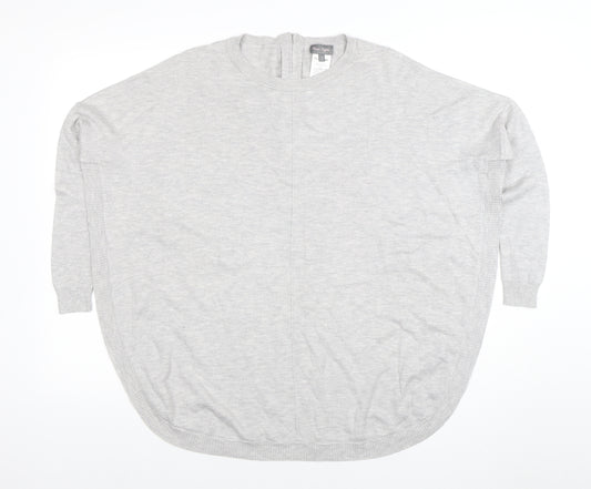 Frost and Leigh Women’s Grey Knit Tunic Long Sleeve Top Size S