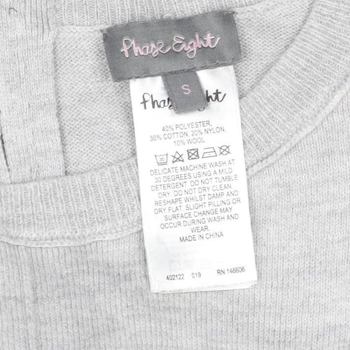Frost and Leigh Women’s Grey Knit Tunic Long Sleeve Top Size S
