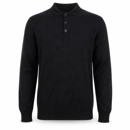 Cristiano Balducci Men’s Black Long Sleeve Polo Shirt M