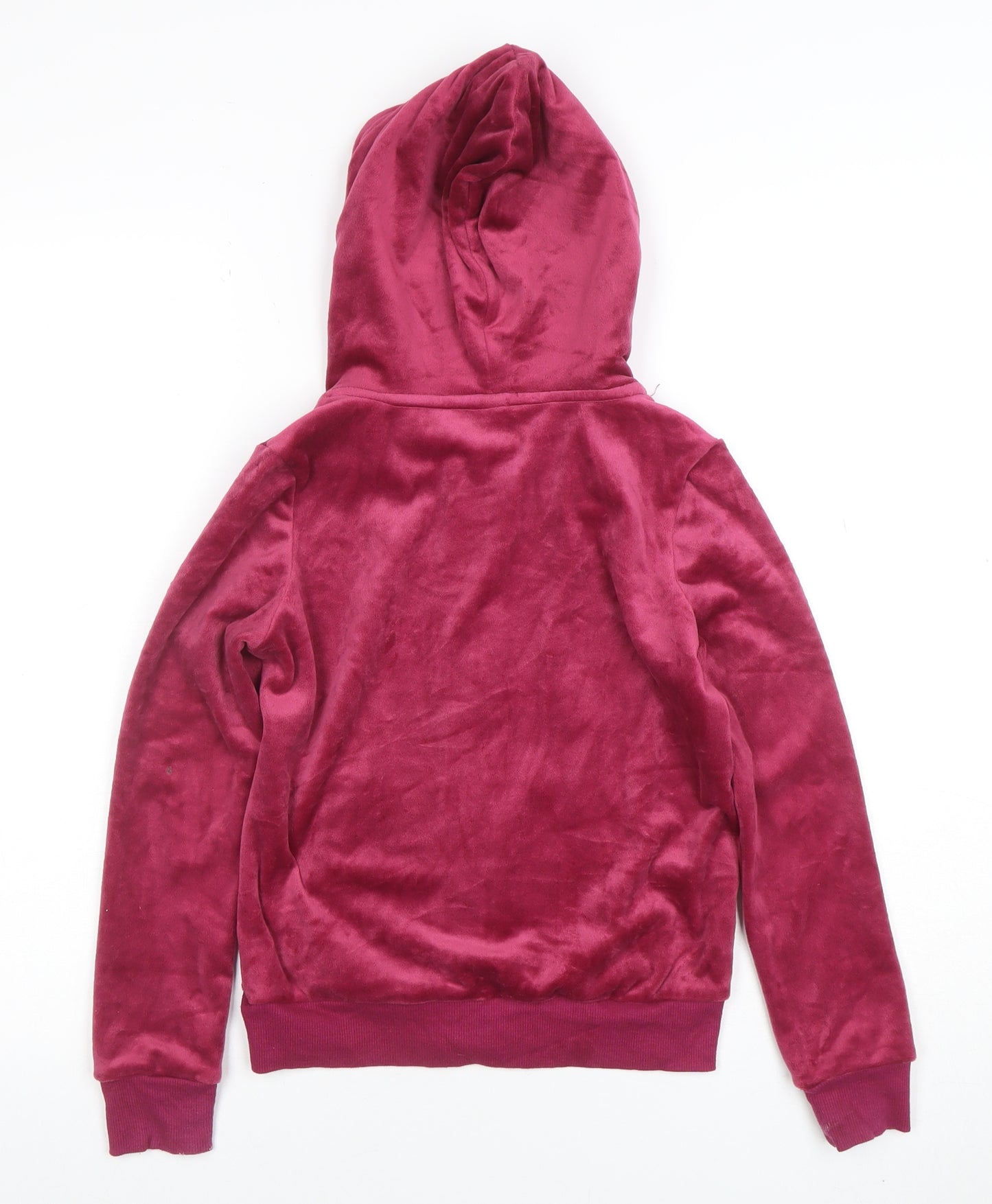 Jessica S. Girls Pink Velour Full Zip Hoodie Size L