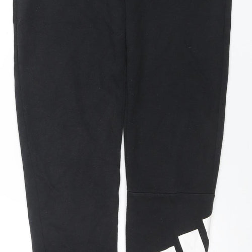 adidas Boys Black 14 Years Jogger Trousers Cotton Blend Activewear