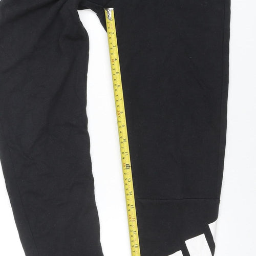 adidas Boys Black 14 Years Jogger Trousers Cotton Blend Activewear