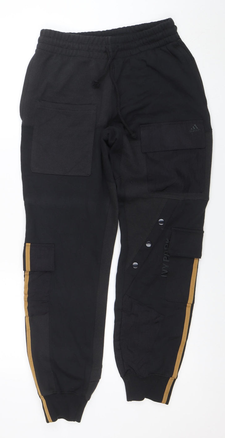 Adidas Ivy Park Men's Black 2XS Jogger Trousers with Side Stripes