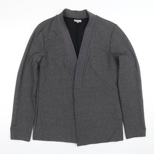 Oliver Bonas Women's Grey Size 12 Shawl Collar Stretch Blazer