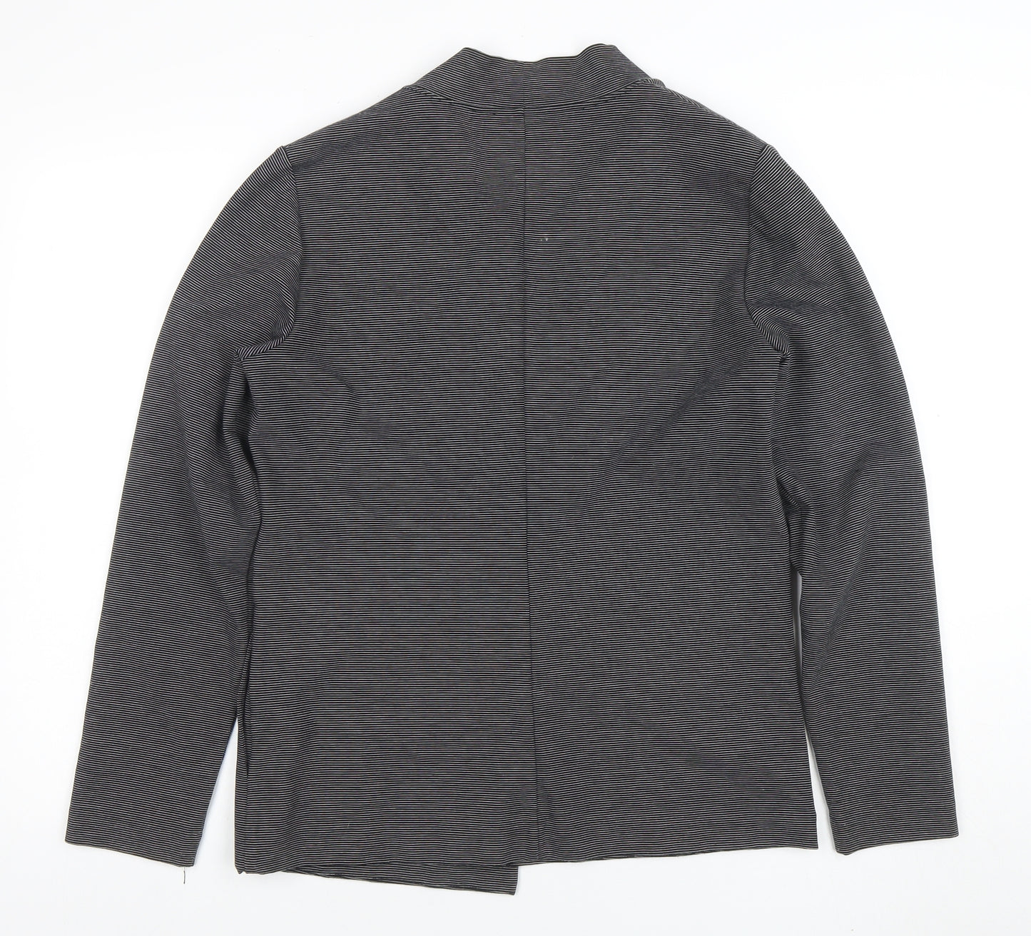 Oliver Bonas Women's Grey Size 12 Shawl Collar Stretch Blazer