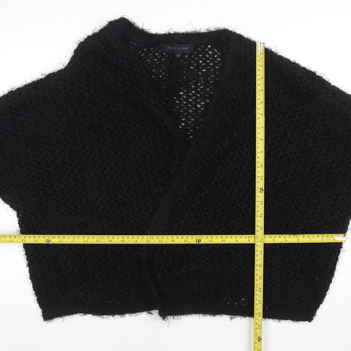 River Island Women’s Black Open Knit Cardigan Size 14 Relaxed Fit