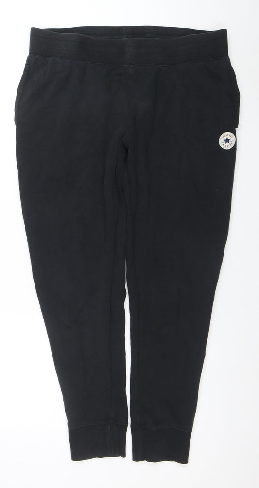 Converse Men's Black XL Jogger Sweatpants Cotton Blend Activewear
