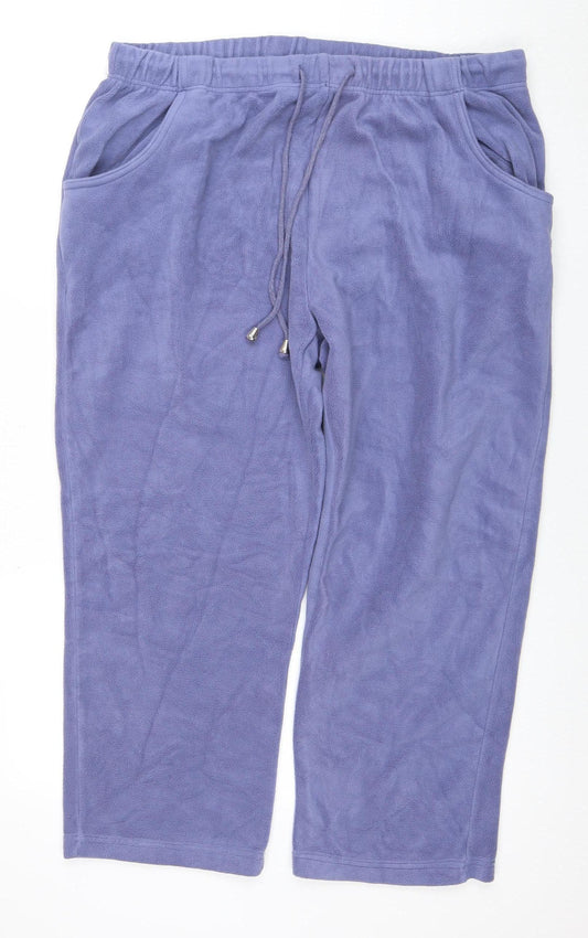 Damart Women’s Blue Fleece Sweatpants XL 25in Inside Leg