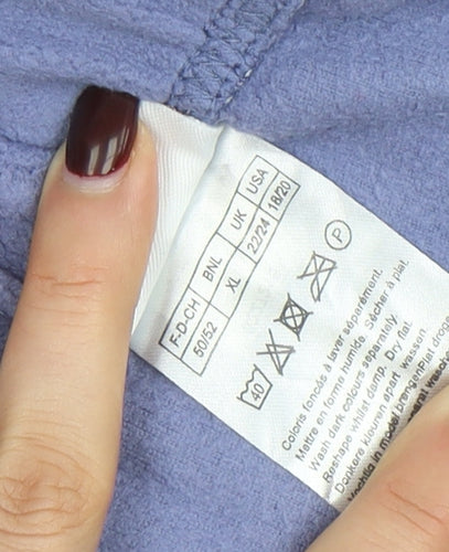 Damart Women’s Blue Fleece Sweatpants XL 25in Inside Leg