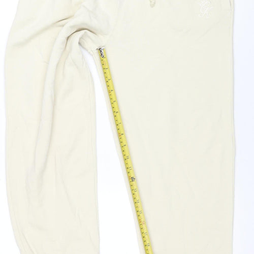 Gym King Women Beige Cotton Jogger Sweatpants L 100% Cotton Activewear