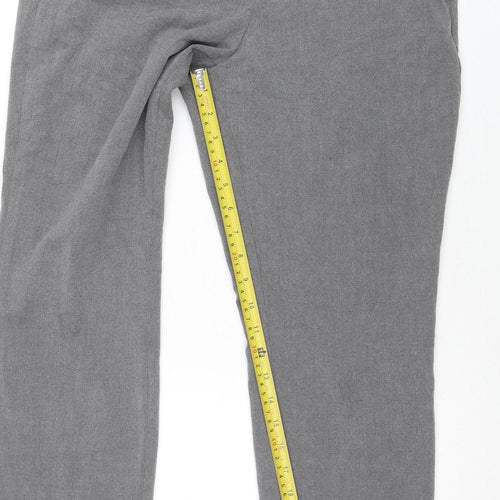 H&M Women Grey Trousers Size 12 Straight Leg Casual