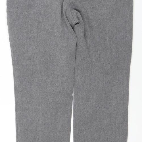 H&M Women Grey Trousers Size 12 Straight Leg Casual