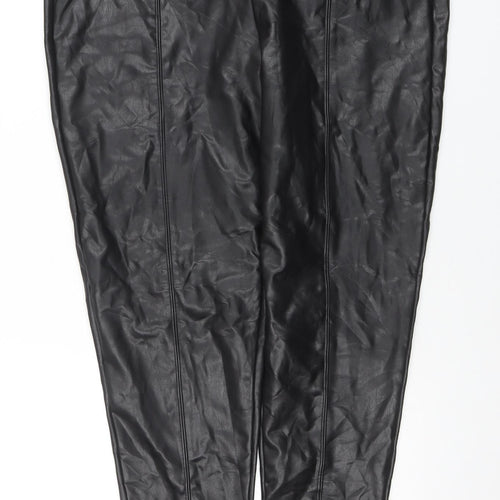 Marks and Spencer Women’s Black Faux Leather Stretch Leggings Size 16