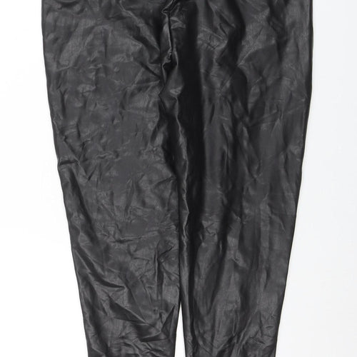 Marks and Spencer Women’s Black Faux Leather Stretch Leggings Size 16