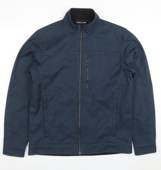 Kirkland Signature Men's Blue Soft Shell Zip Jacket Size S