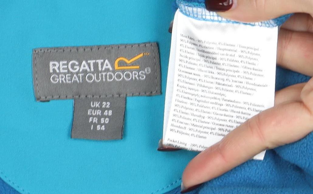 Regatta Women's Blue Softshell Jacket Size 22 Water Resistant