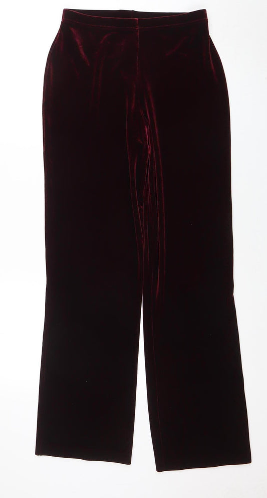 Marks and Spencer Women's Red Velvet Stretch Leggings Size 12
