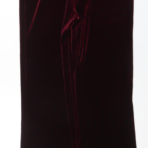 Marks and Spencer Women's Red Velvet Stretch Leggings Size 12