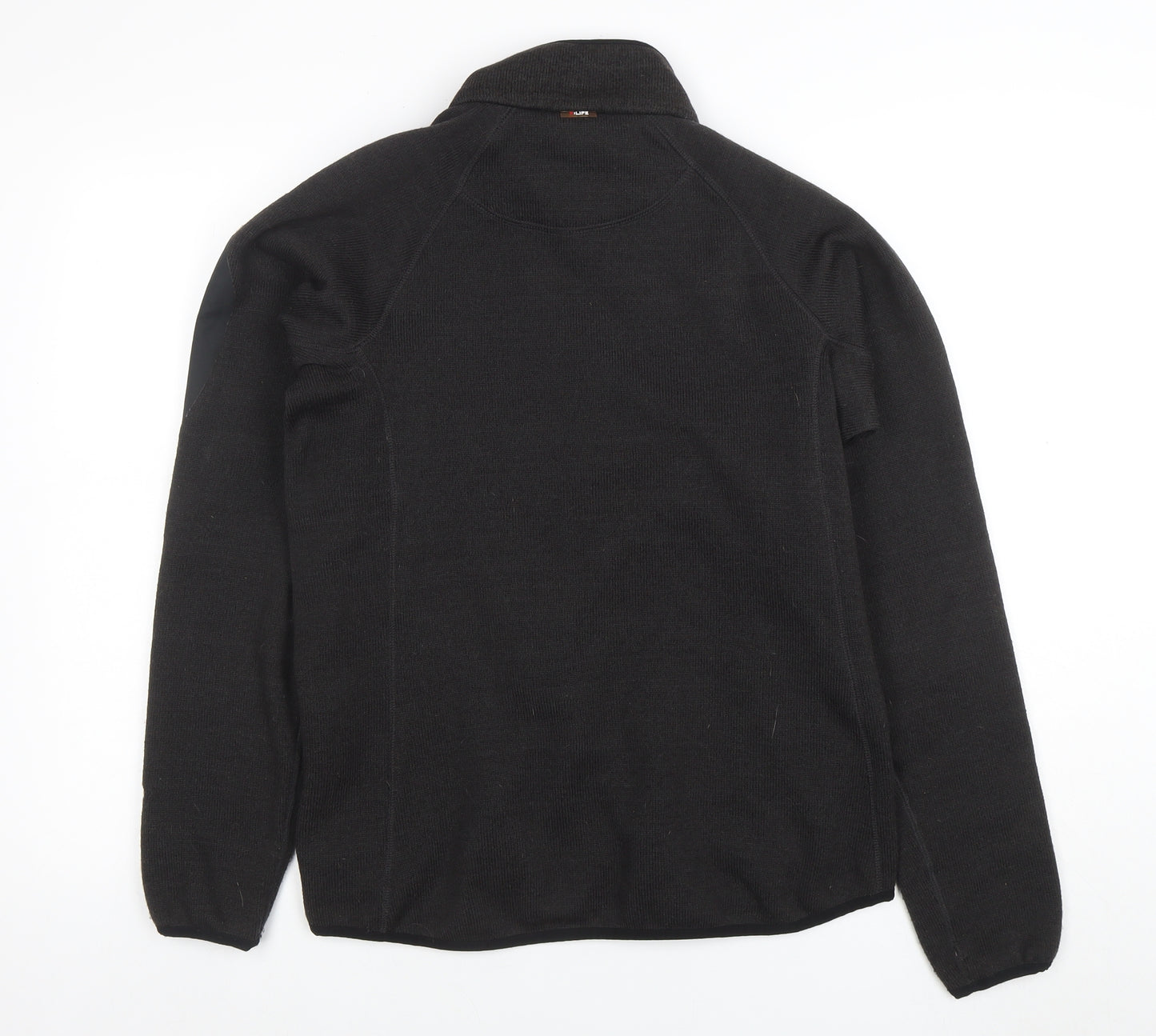 X-Life Women's Black Full Zip Fleece Jacket Size M 12-14
