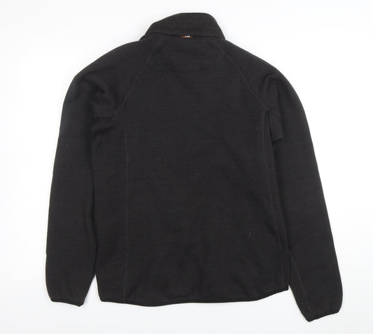 X-Life Women's Black Full Zip Fleece Jacket Size M 12-14