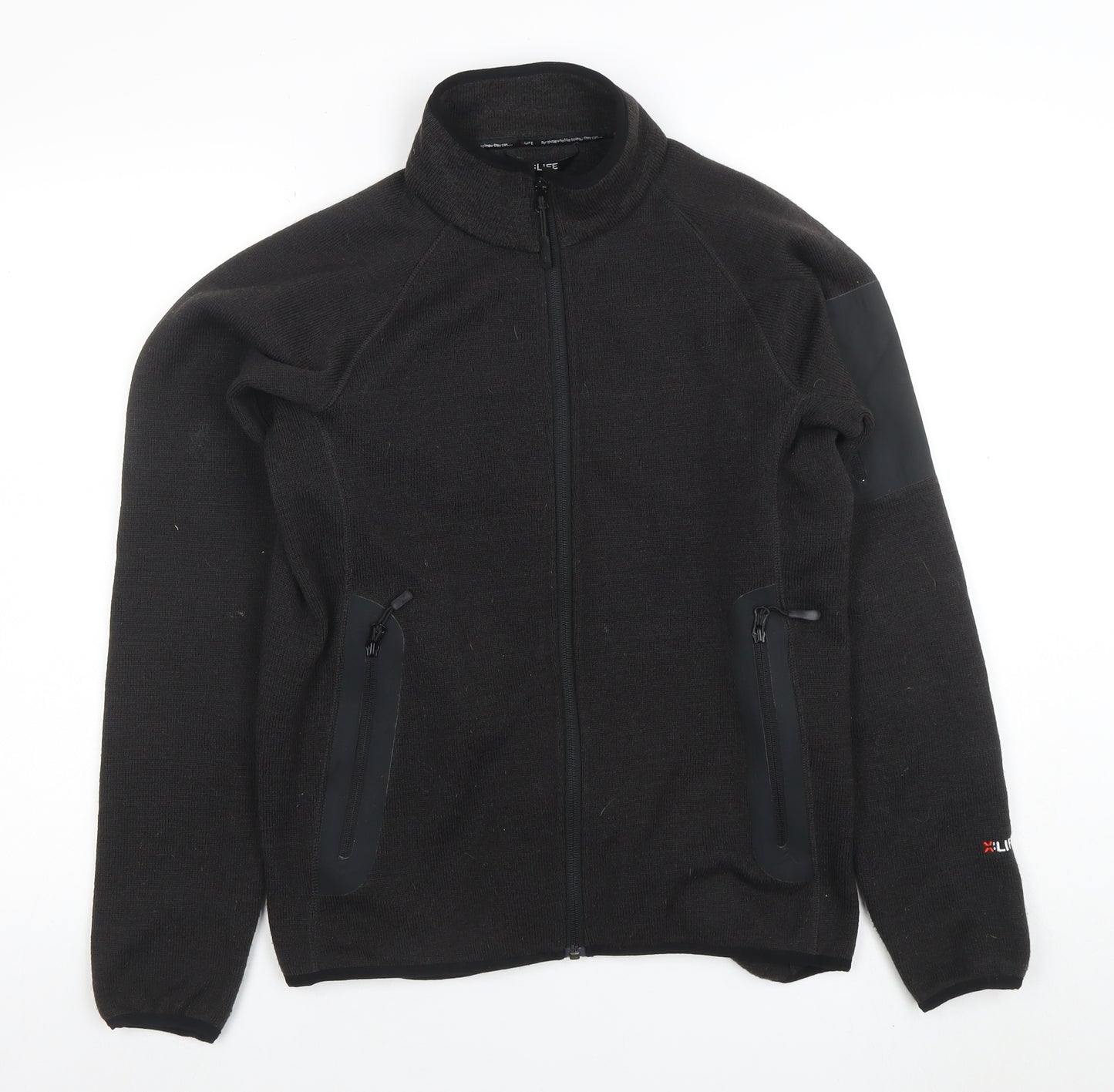 X-Life Women's Black Full Zip Fleece Jacket Size M 12-14