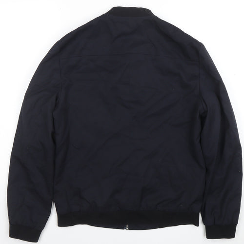 Villain Men's Black Small Bomber Jacket with Full Zip