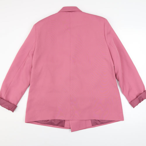Tu Women Pink Size 14 Blazer Jacket Lined Button Front