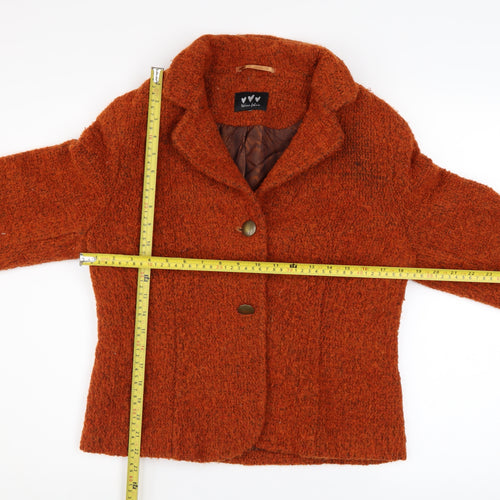 Marks and Spencer Per Una Women's Orange Wool Blend Jacket Size 16