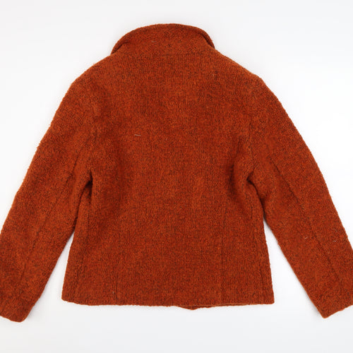 Marks and Spencer Per Una Women's Orange Wool Blend Jacket Size 16