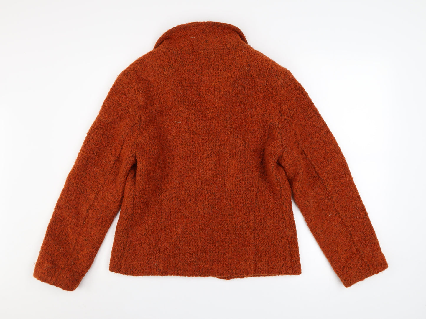 Marks and Spencer Per Una Women's Orange Wool Blend Jacket Size 16